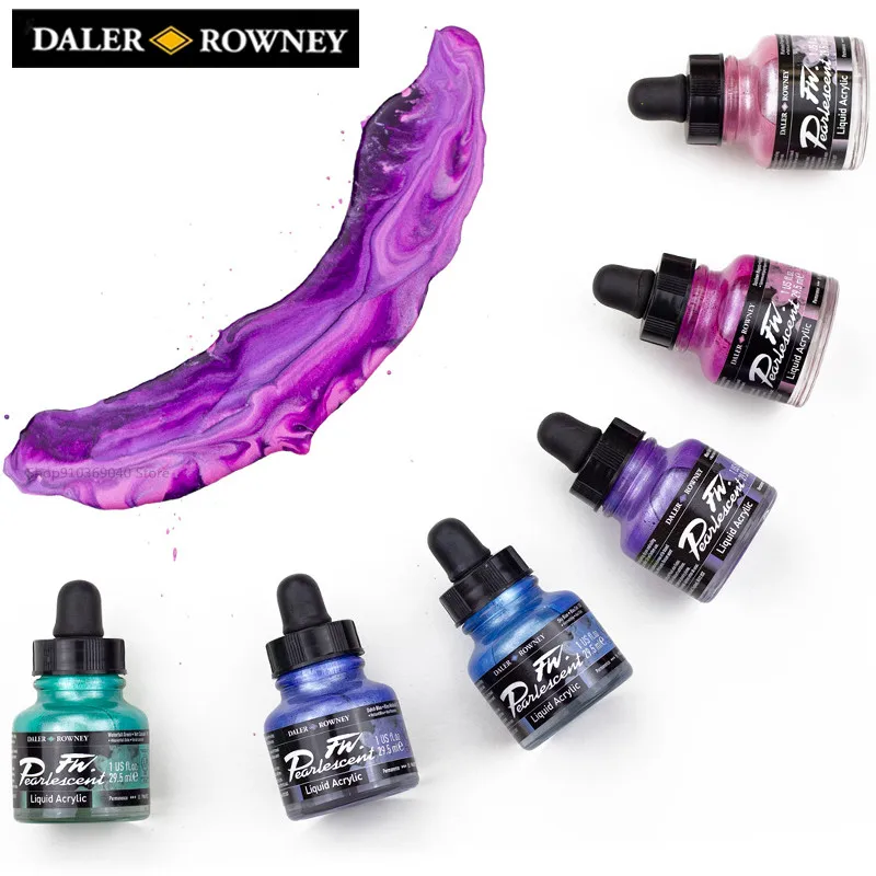 DALER-ROWNEYFW Pearlescent Acrylic Ink Color Waterproof Liquid Acrylic Waterproof Pearlescent Series Fluid Paint Art Supplies
DALER-ROWNEYFW Pearlescent Acrylic Ink Color Waterproof Liquid Acrylic Waterproof Pearlescent Series Fluid Paint Art Supplies