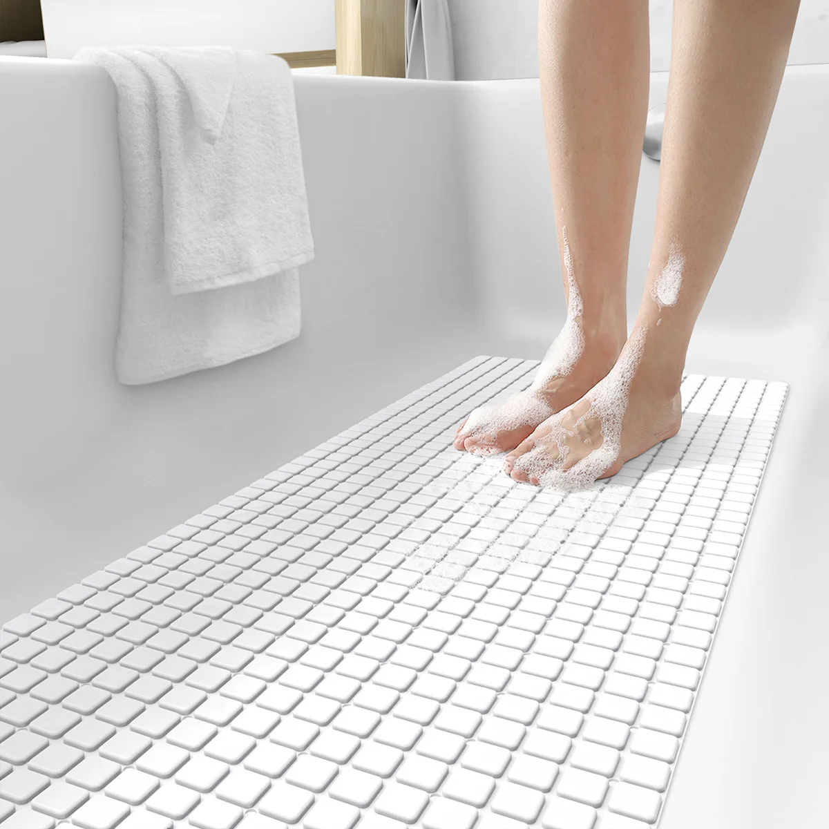 DEXI Non-Slip Bathroom Bath Mat Soft PVC Anti-skid Shower Rug Waterproof Carpet With Suction Cup Home Decoration 
DEXI Non-Slip Bathroom Bath Mat Soft PVC Anti-skid Shower Rug Waterproof Carpet With Suction Cup Home Decoration