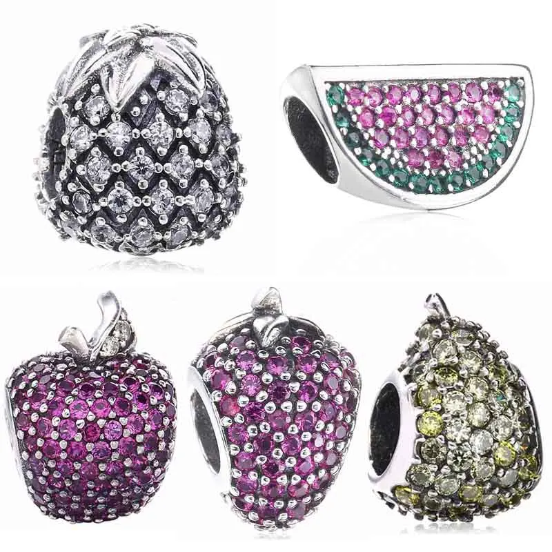 Original Pave Pineapple Apple Watermelon Strawberry Whimsical Pear Charm Jewelry Fit 925 Sterling Silver Bead Popular Bracelet
Original Pave Pineapple Apple Watermelon Strawberry Whimsical Pear Charm Jewelry Fit 925 Sterling Silver Bead Popular Bracelet
