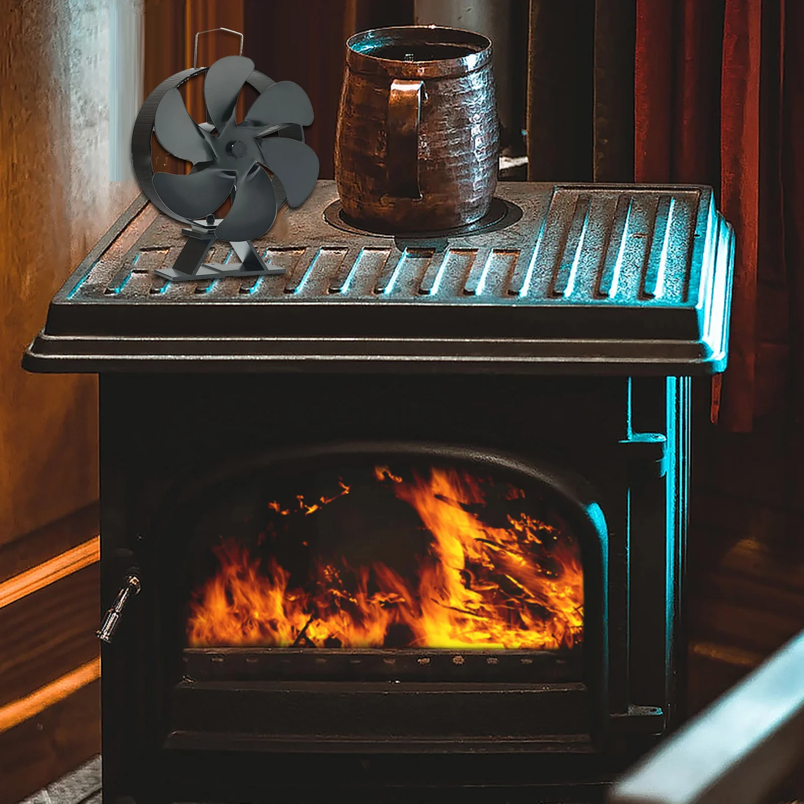 1400RPM Fireplace Fan 6 Blade Furnace Fan Unpowered Quiet Running Round Fireplace Fan Suitable For Most Fireplaces
1400RPM Fireplace Fan 6 Blade Furnace Fan Unpowered Quiet Running Round Fireplace Fan Suitable For Most Fireplaces
