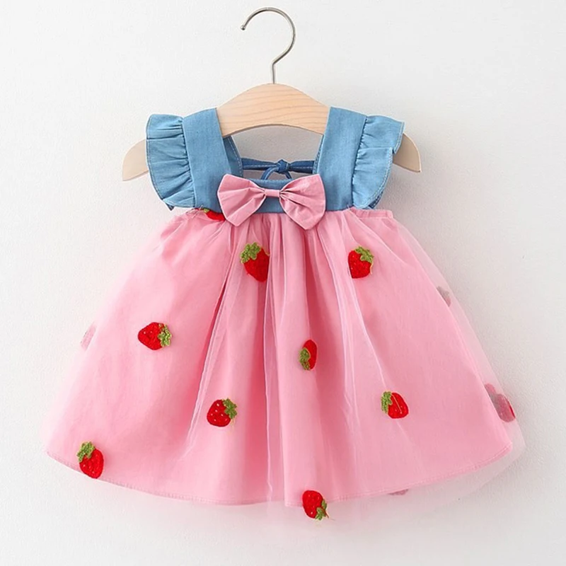 Summer Toddler Baby Girl Dress Infant Baby Girl Princess Beach Dress+Sunhat Cowboy Mesh Splicing Children Clothing
Summer Toddler Baby Girl Dress Infant Baby Girl Princess Beach Dress+Sunhat Cowboy Mesh Splicing Children Clothing