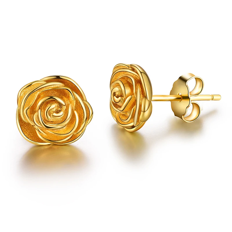 Stylever 18K Gold Real 925 Sterling Silver Rose Stud Earrings elegant Flower Earrings Jewelry for Women and Girls
Stylever 18K Gold Real 925 Sterling Silver Rose Stud Earrings elegant Flower Earrings Jewelry for Women and Girls