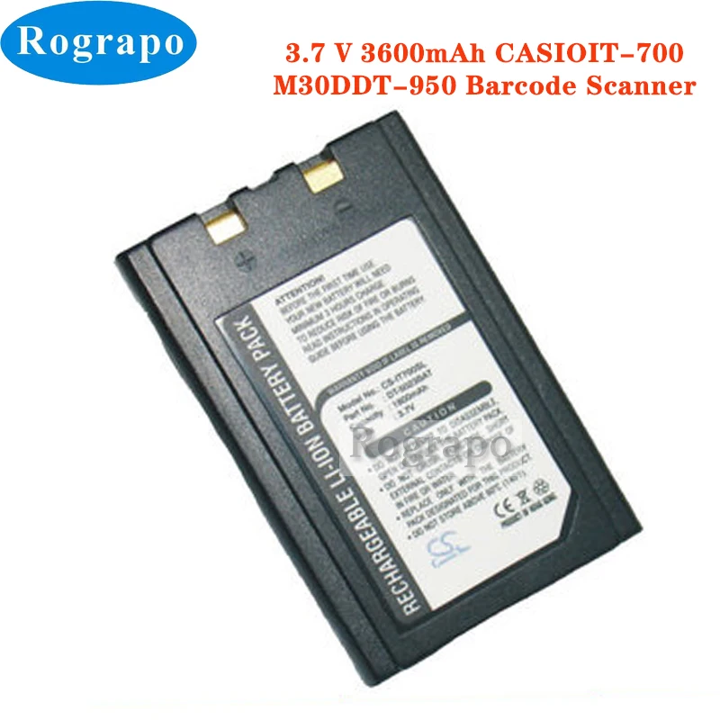 New 3.7V 3600mAh Replacement Battery For CASIO IT-700 M30DDT-950 Barcode Scanner
New 3.7V 3600mAh Replacement Battery For CASIO IT-700 M30DDT-950 Barcode Scanner