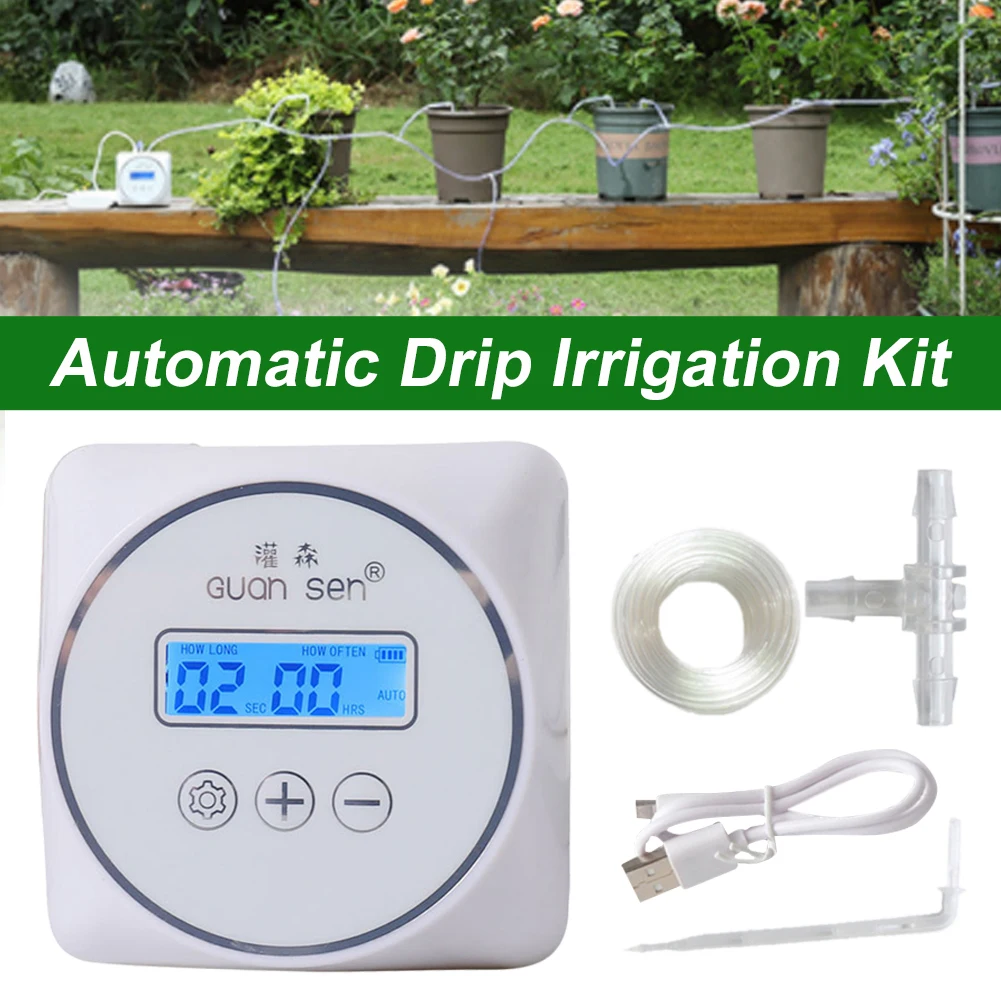 Automatic Drip Irrigation Kit Water Pump Timer System Garden Plant Irrigation Controller For Potted Plants Flowers Watering Set
Automatic Drip Irrigation Kit Water Pump Timer System Garden Plant Irrigation Controller For Potted Plants Flowers Watering Set