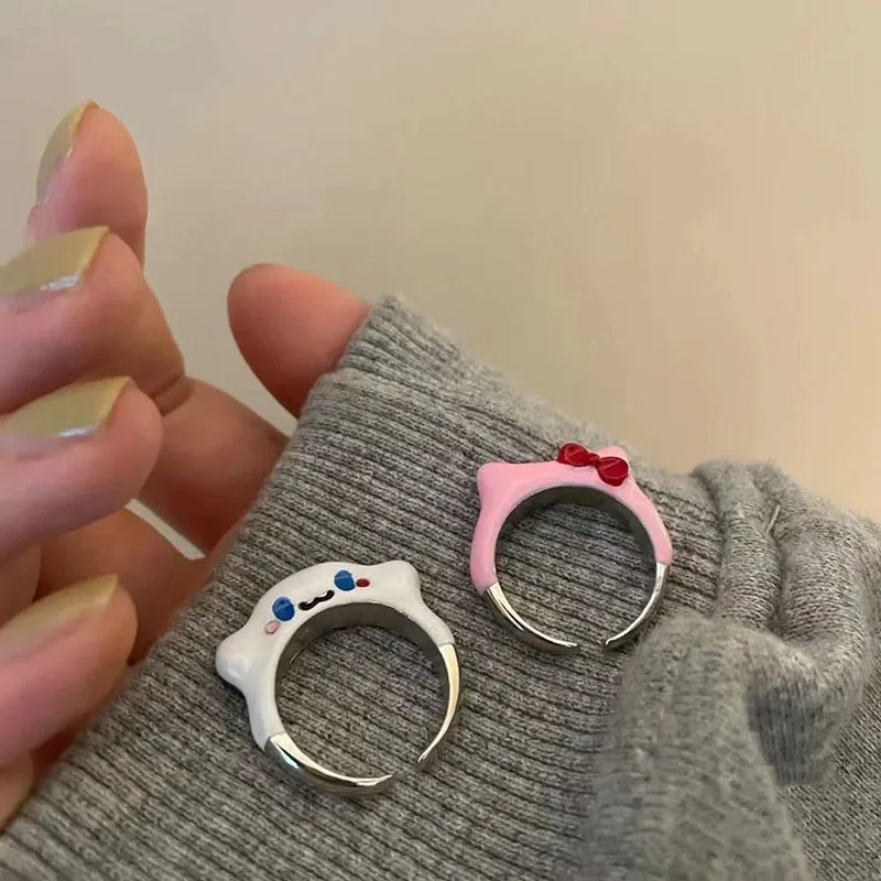 Kawaii Sanrio Hellokittys Cinnamoroll Cute Open Ring Girlfriends Couple Students Adjustable Jewelry Girls Anime Gift Kids Toys
Kawaii Sanrio Hellokittys Cinnamoroll Cute Open Ring Girlfriends Couple Students Adjustable Jewelry Girls Anime Gift Kids Toys