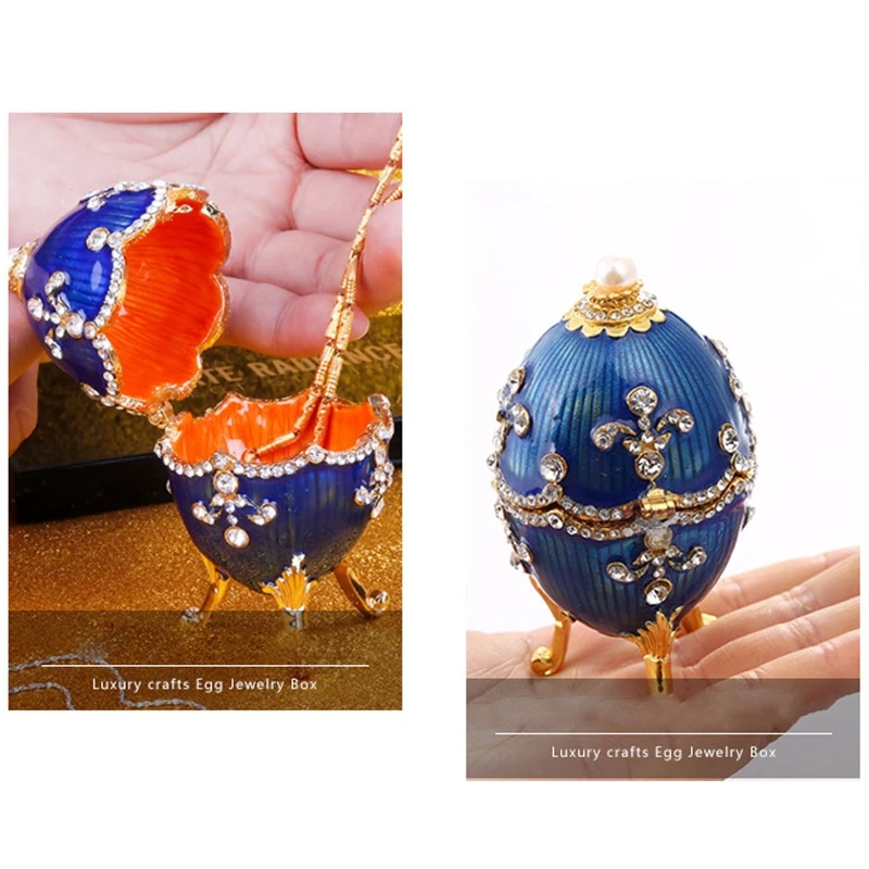 Роскошное синее пасхальное яйцо Faberge, российский Королевский чехол для ног, коробка для украшений, держатель для ожерелья, браслета, настоль...
Роскошное синее пасхальное яйцо Faberge, российский Королевский чехол для ног, коробка для украшений, держатель для ожерелья, браслета, настоль...