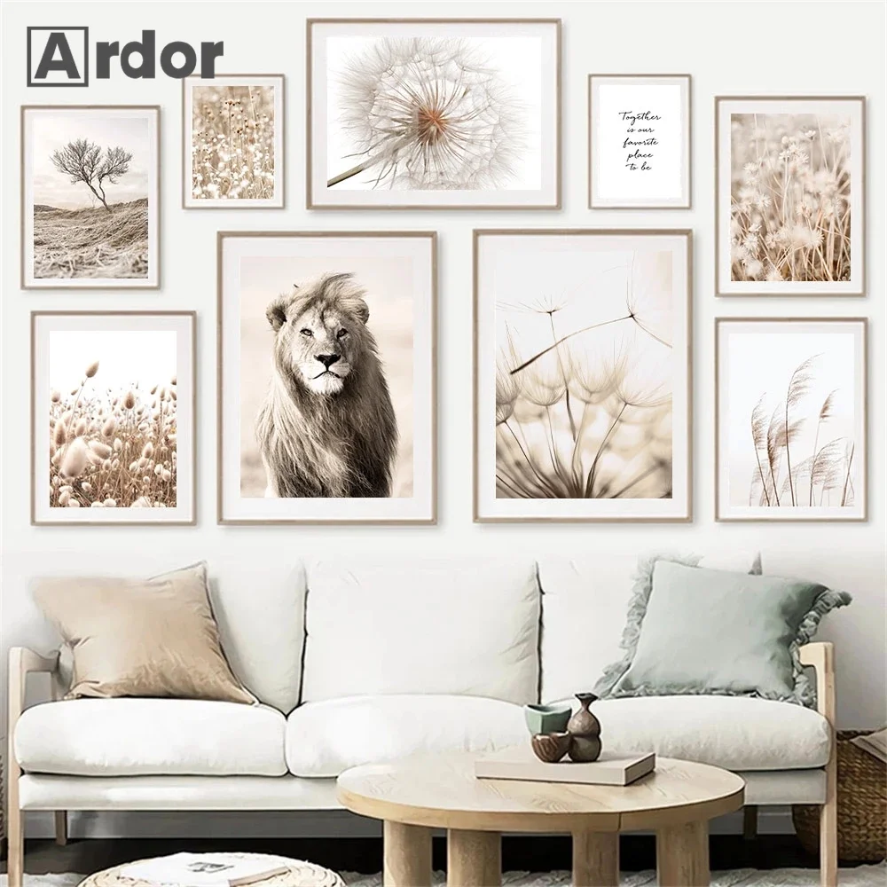 Reed Lion Poster Dry Grass Tree Landscape Wall Art Painting Beige Dandelion Canvas Print Nordic Wall Pictures Living Room Decor
Reed Lion Poster Dry Grass Tree Landscape Wall Art Painting Beige Dandelion Canvas Print Nordic Wall Pictures Living Room Decor
