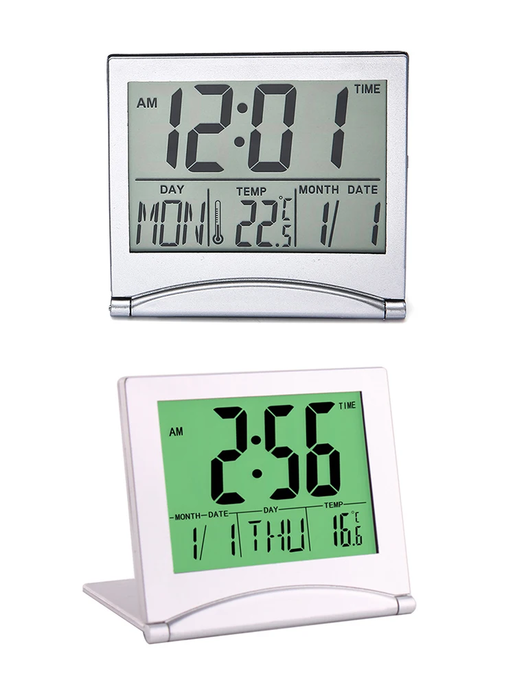Portable Travel Alarm Clock Temperature Alarm Snooze Timer Small Digital Foldable Calendar Clock Timer for Weekday Mini Clock
Portable Travel Alarm Clock Temperature Alarm Snooze Timer Small Digital Foldable Calendar Clock Timer for Weekday Mini Clock