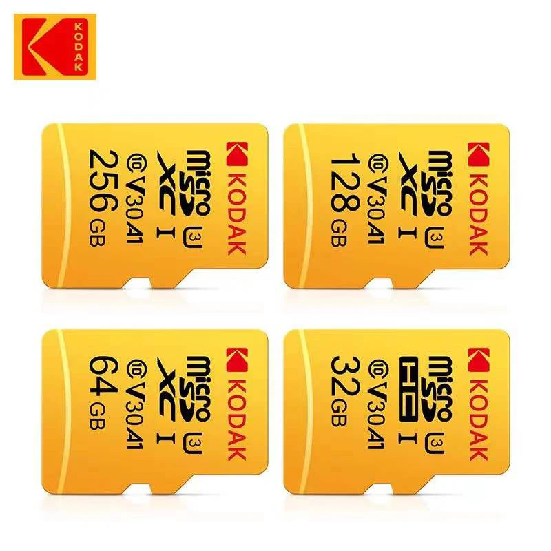 

Original KODAK Memory Card 64GB 128GB U3 4K Micro SD Card 32GB SDHC UHS-I C10 A1 V30 TF Trans Flash Microsd with Adapter