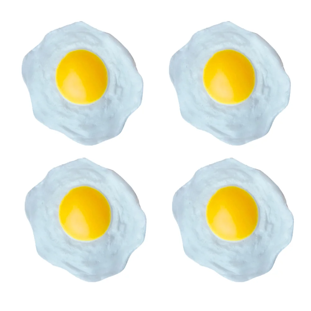 

Жареное яйцо: сенсорные игрушки, 4 шт., искусственные жареные яйца, сжимаемые игрушки, круглое яичко, вилка, сенсорные игрушки
