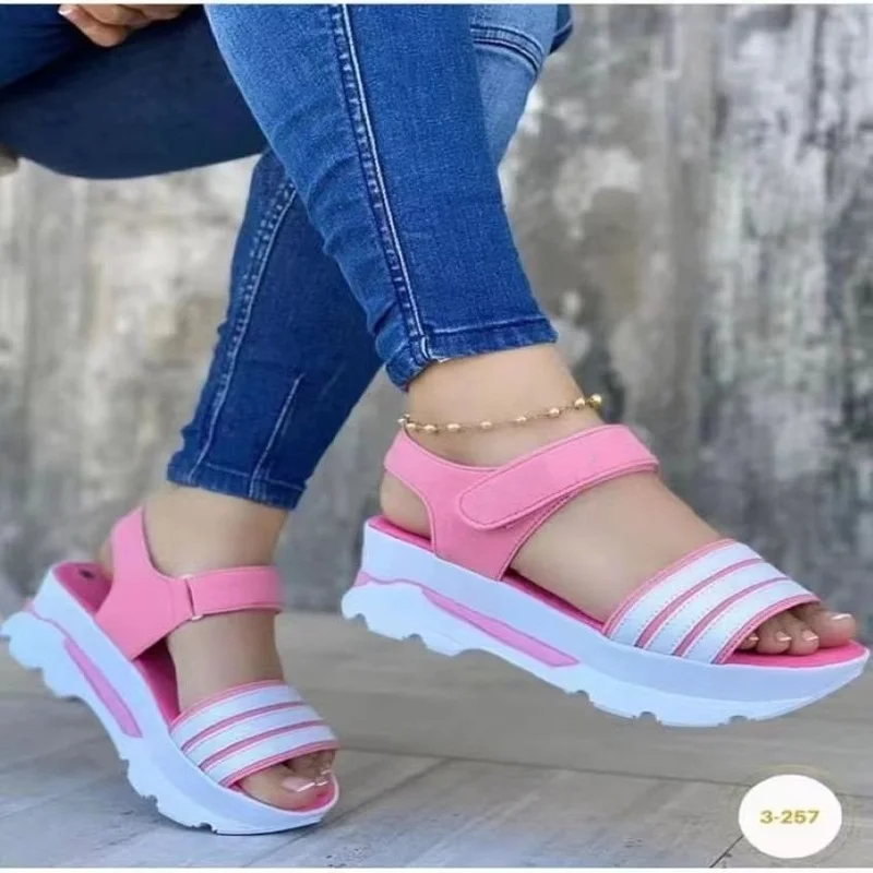 Sandals Women 2022 Summer New Fashion Open-toed Fish Mouth Shoes Thick-soled Outdoor Flip-flops Casual Wedge Sandalias De Mujer
Sandals Women 2022 Summer New Fashion Open-toed Fish Mouth Shoes Thick-soled Outdoor Flip-flops Casual Wedge Sandalias De Mujer