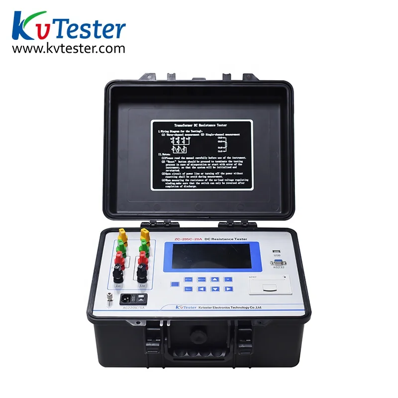 Manufacturer Directly Supply 20A Transformer DC Resistance Tester Transformer Winding Resistance Meter
Manufacturer Directly Supply 20A Transformer DC Resistance Tester Transformer Winding Resistance Meter