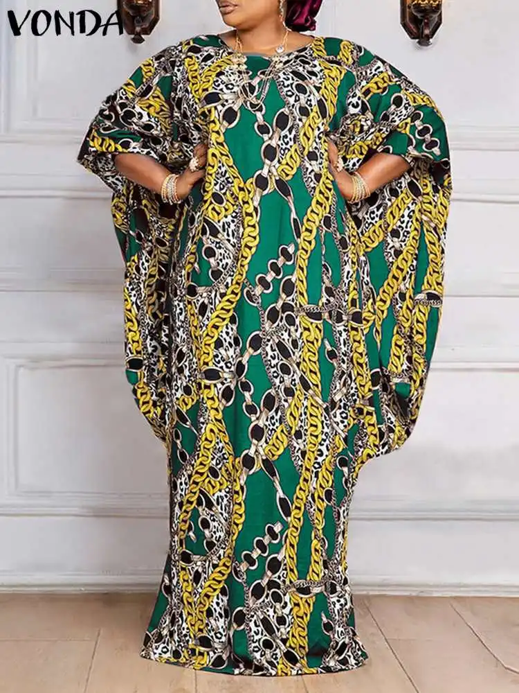 Women Summer Dress 2022 VONDA Vintage 3/4 Sleeve Printed Party Maxi Long Dress Sundress Loose Robe Casual Holiday Vestidos 4#
Women Summer Dress 2022 VONDA Vintage 3/4 Sleeve Printed Party Maxi Long Dress Sundress Loose Robe Casual Holiday Vestidos 4#