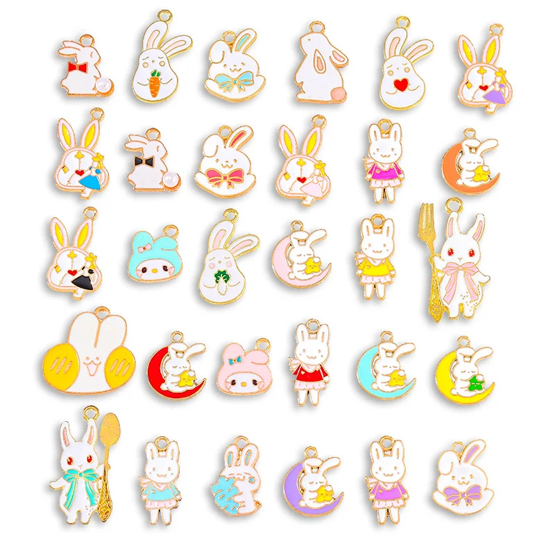 30Pcs/Lot Mix Enamel Cartoon Animal Charm Lovely Rabbit Pendant Necklace Earring Bracelet DIY Fashion Jewelry Making Accessories
30Pcs/Lot Mix Enamel Cartoon Animal Charm Lovely Rabbit Pendant Necklace Earring Bracelet DIY Fashion Jewelry Making Accessories