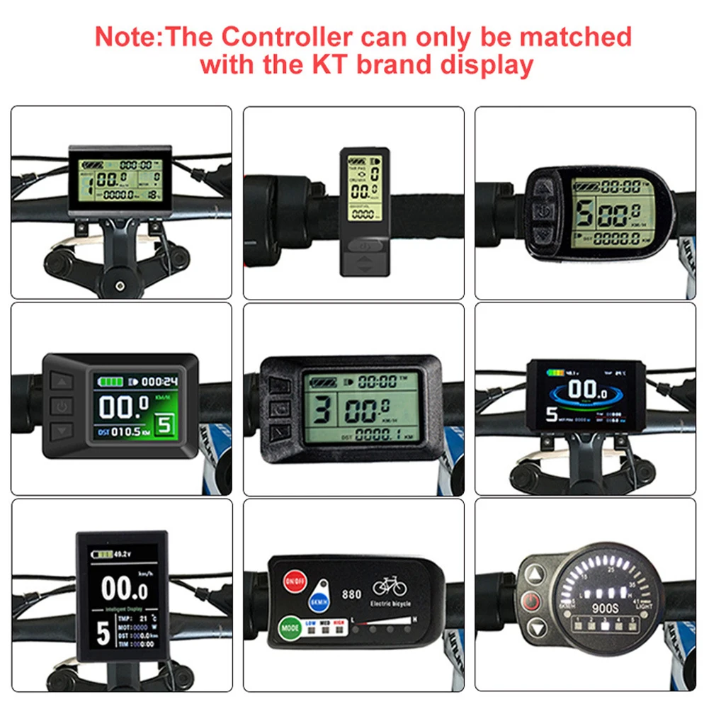 48V KT-50A Ebike Square Controller With Light Line For 3000W Brushless Motor Square Wave Reduce Noise Electric Bikes Accessories
48V KT-50A Ebike Square Controller With Light Line For 3000W Brushless Motor Square Wave Reduce Noise Electric Bikes Accessories