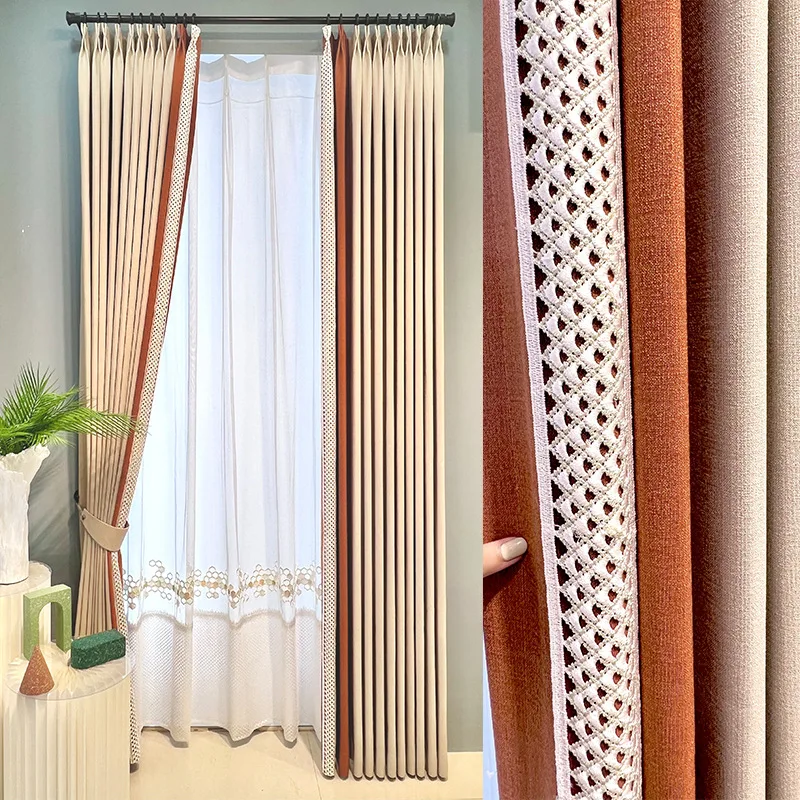 High Blackout Japanese Curtains for Living Room Bedroom Milk Tea Color Ins Wind Stitching Vintage Curtain Home Decor
High Blackout Japanese Curtains for Living Room Bedroom Milk Tea Color Ins Wind Stitching Vintage Curtain Home Decor