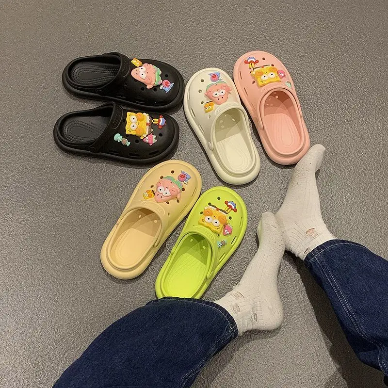 Kawaii Summer New Y2K Spongebob Thick Bottom Hole Shoes Cute Girls Soft Comfortable Package Head Hundred Sandals Can Be Worn Out
Kawaii Summer New Y2K Spongebob Thick Bottom Hole Shoes Cute Girls Soft Comfortable Package Head Hundred Sandals Can Be Worn Out