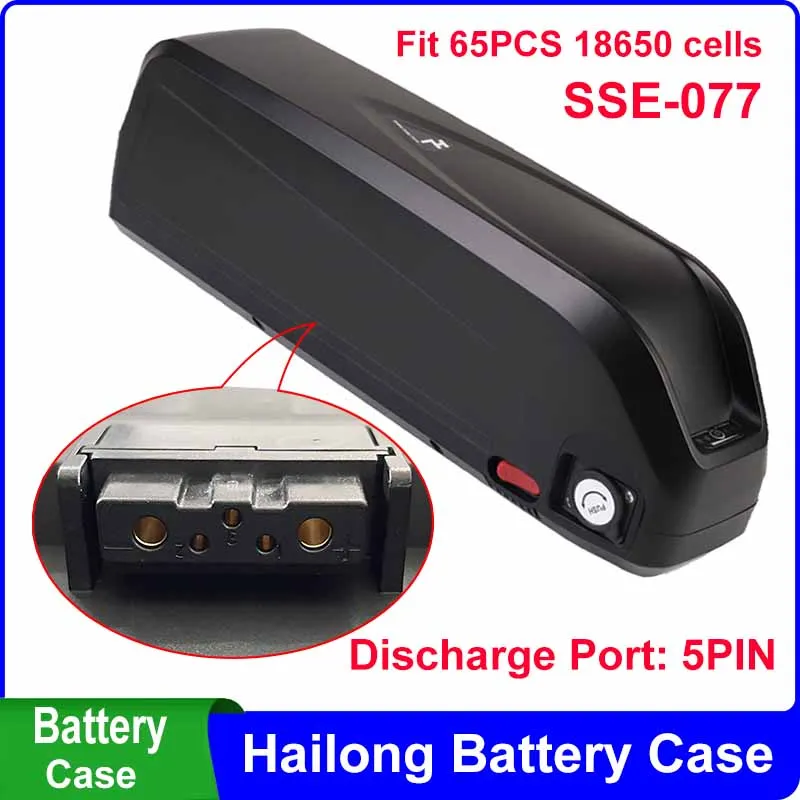 

Hailong 1-2 Battery Case SSE-077 Fit 65PCS 18650 Cells Empty Box 36V 48V Discharge Port 5PIN 10S 13S BMS for DIY EBike Battery