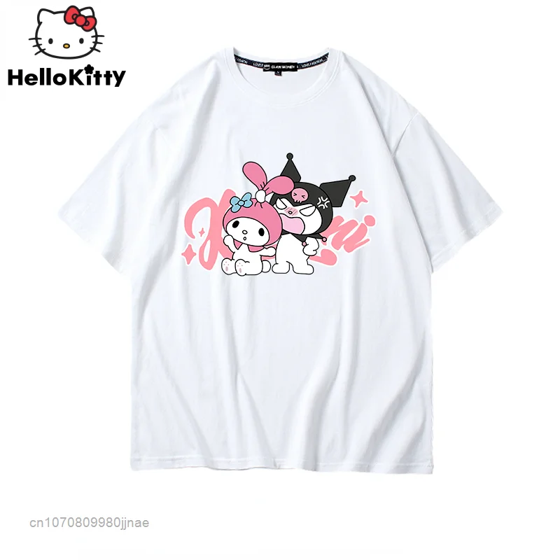 Summer Cartoon Kuromi My Melody Kawaii Printed Cotton T Short Sleeve Shirt For Cute Girl Fashion Casual Women Clothes Streetwear
Summer Cartoon Kuromi My Melody Kawaii Printed Cotton T Short Sleeve Shirt For Cute Girl Fashion Casual Women Clothes Streetwear