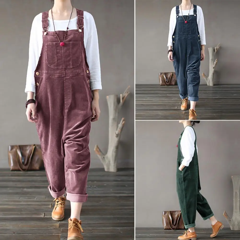 Student Popular Loose Buttons Jumpsuit Lady Women Jumpsuit Pure Color for Party
Student Popular Loose Buttons Jumpsuit Lady Women Jumpsuit Pure Color for Party