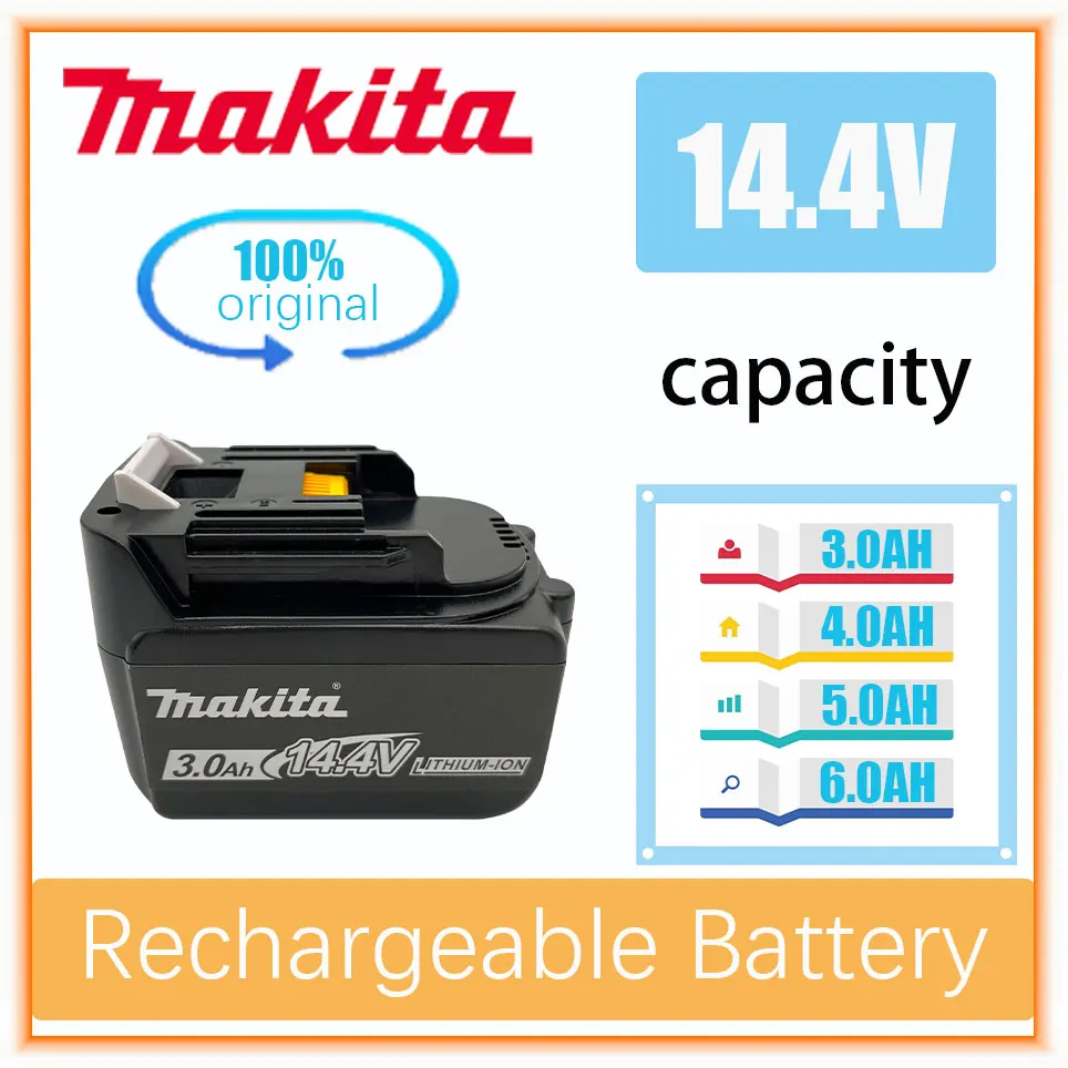 Makita BL1430 BL1415 BL1440 196875-4 194558-0 195444-8 3.0AH 4.0Ah 5.0AH 6.0Ah 14.4V rechargeable battery for LED indicator
Makita BL1430 BL1415 BL1440 196875-4 194558-0 195444-8 3.0AH 4.0Ah 5.0AH 6.0Ah 14.4V rechargeable battery for LED indicator