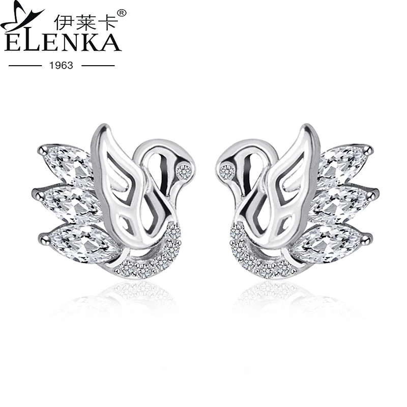Luxury Crystals 925 Sterling Silver Stud Earrings for Women Luxury New Fashion Swan Earring Wedding Fine Jewelry Christmas Gifts
Luxury Crystals 925 Sterling Silver Stud Earrings for Women Luxury New Fashion Swan Earring Wedding Fine Jewelry Christmas Gifts