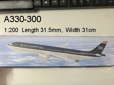 31cm USA Air US AIRWAYS Airbus A330-300 Airlines 1:200 Scale Assmebling Airplane Model Assembled airplane model Plane DIY
31cm USA Air US AIRWAYS Airbus A330-300 Airlines 1:200 Scale Assmebling Airplane Model Assembled airplane model Plane DIY