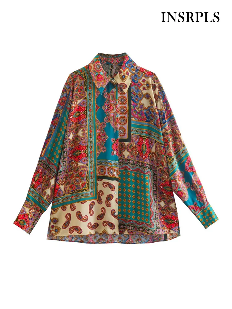 INSRPLS женские модные Лоскутные свободные Атласные Рубашки с принтом винтажные женские блузки с длинным рукавом на пуговицах блузки шикарные... 
INSRPLS женские модные Лоскутные свободные Атласные Рубашки с принтом винтажные женские блузки с длинным рукавом на пуговицах блузки шикарные...
