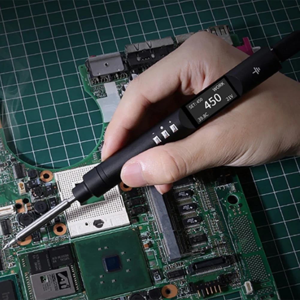 1 Pc Soldering Iron PTS200 T13 65W PD3.0 USB Type-C Charge Adjustable Digital Soldering Station 65W 5V/12V/20V Welding Tool
1 Pc Soldering Iron PTS200 T13 65W PD3.0 USB Type-C Charge Adjustable Digital Soldering Station 65W 5V/12V/20V Welding Tool