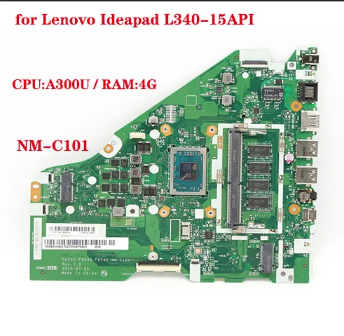 

FRU: 5b20s42275 for Lenovo Ideapad L340-15API laptop motherboard FG542 FG543 FG742 NM-C101 with CPU A300U_UMA_4G 100% test work