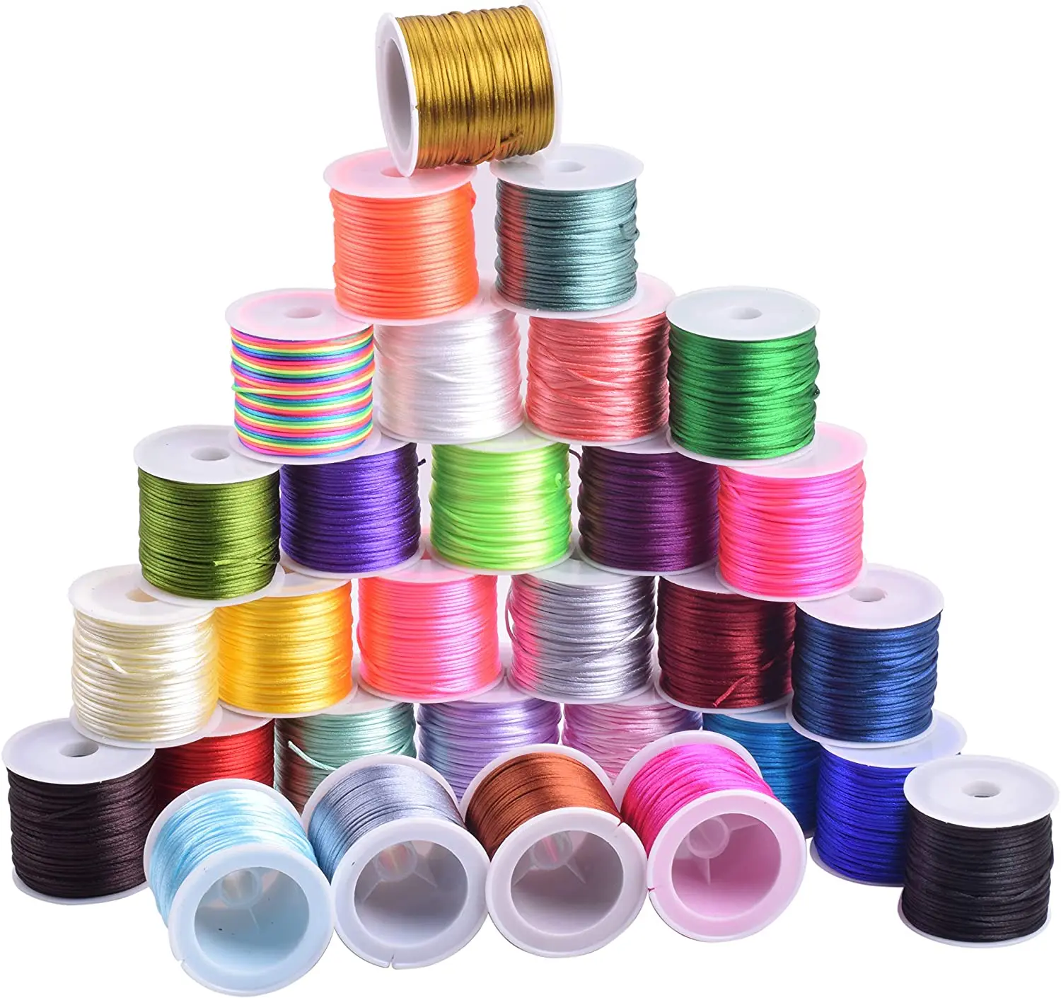 1-1.5mm Nylon Rattail Satin Silk Trim Cord Beading String Chinese Knotting Thread For Jewelry Making Bracelet Hair Accessories
1-1.5mm Nylon Rattail Satin Silk Trim Cord Beading String Chinese Knotting Thread For Jewelry Making Bracelet Hair Accessories