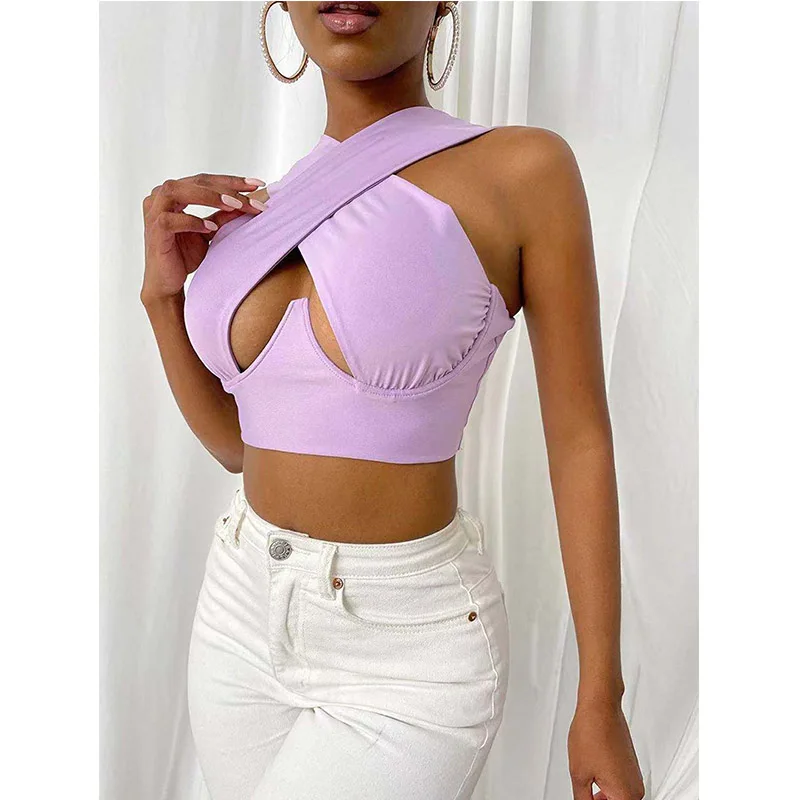 Women's Criss Cross Tank Tops Sexy Sleeveless Solid Color Cutout Front Crop Tops Party Club Streetwear Summer Lady Bustier Tops
Women's Criss Cross Tank Tops Sexy Sleeveless Solid Color Cutout Front Crop Tops Party Club Streetwear Summer Lady Bustier Tops