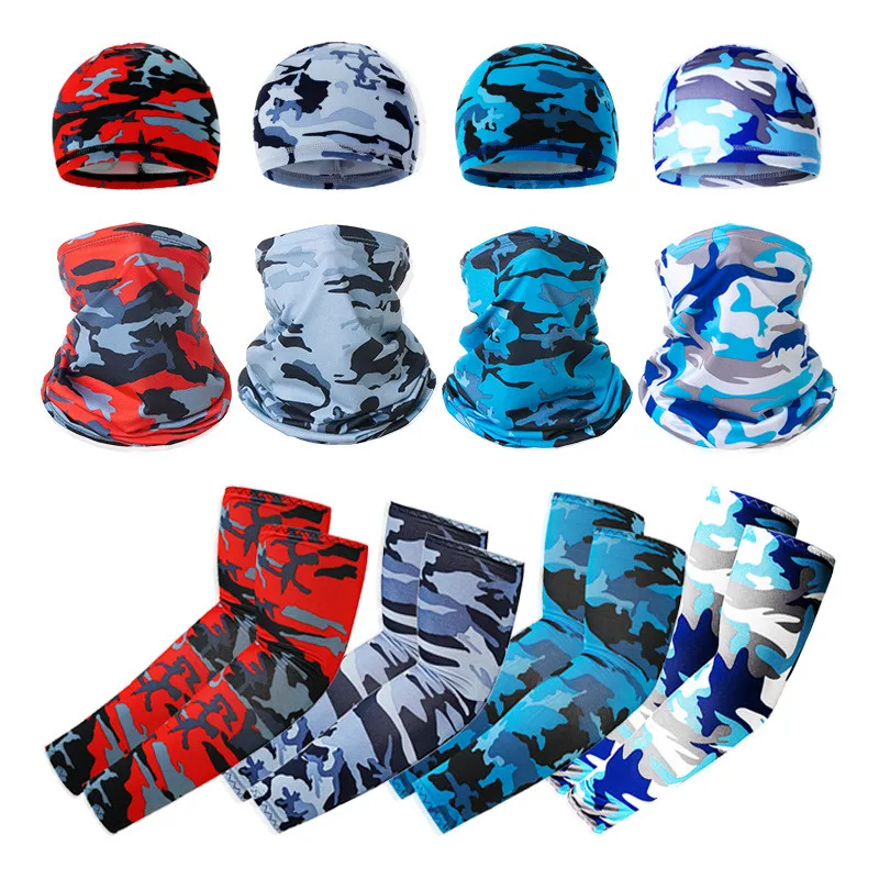 New Spring Summer Scarf Hat for Women Men Sunscreen Cycling ice silk sleeves Wild Sport Breathable Cap Scarf Set
New Spring Summer Scarf Hat for Women Men Sunscreen Cycling ice silk sleeves Wild Sport Breathable Cap Scarf Set