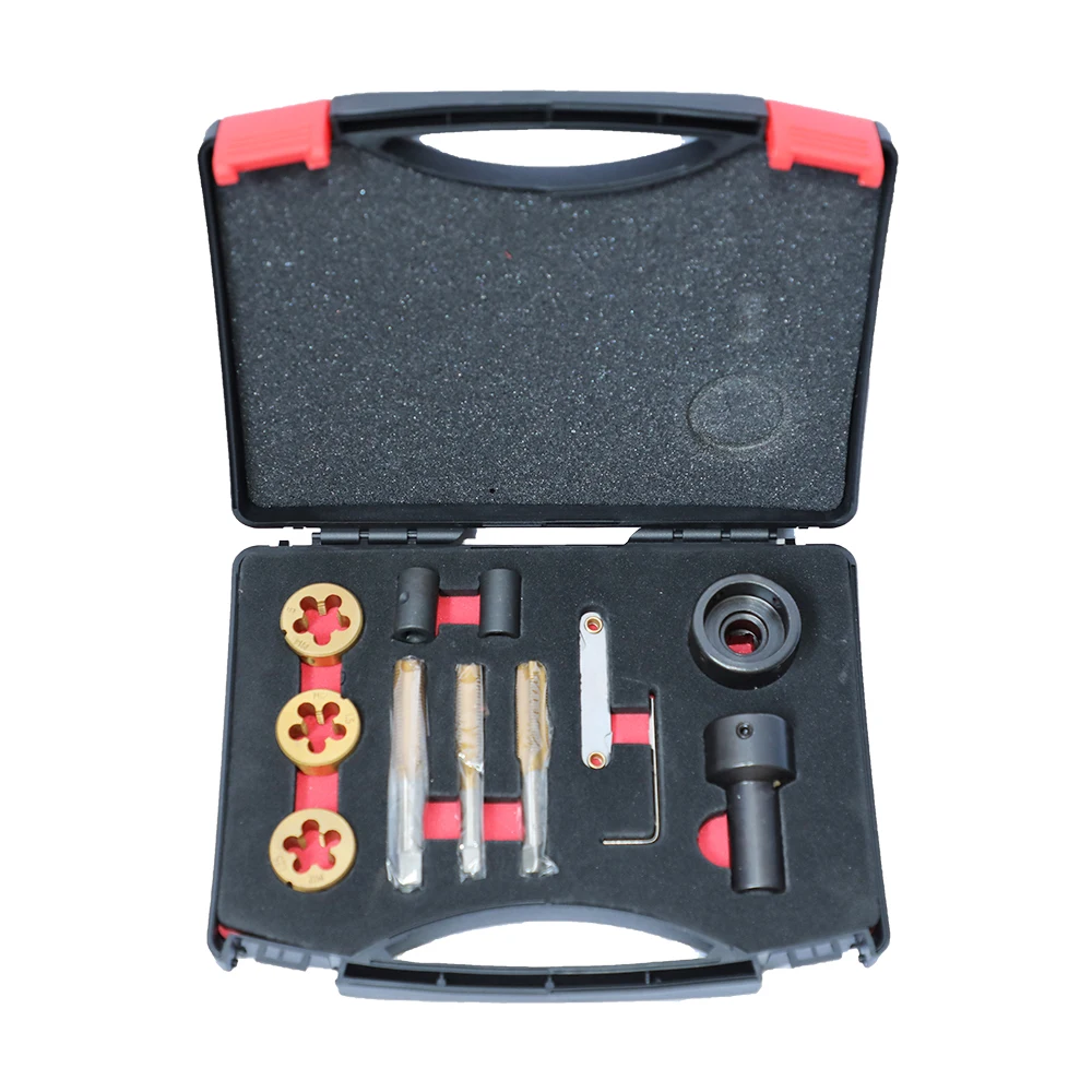 MRCARTOOL 12pc Car Tap and Die Set For Wheel Bolts And Nuts Auto Car Wheel General Repair Tool M12 x 1.25 M12 x 1.5 M14x1.5
MRCARTOOL 12pc Car Tap and Die Set For Wheel Bolts And Nuts Auto Car Wheel General Repair Tool M12 x 1.25 M12 x 1.5 M14x1.5