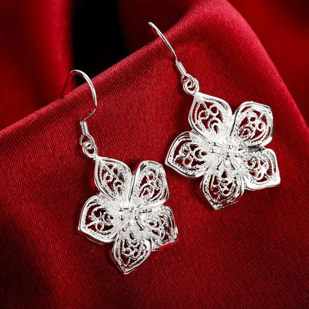 High Quality Jewelry 925 Sterling Silver Earring Fashion Retro Flowers Earrings for Women Luxury Gifts
High Quality Jewelry 925 Sterling Silver Earring Fashion Retro Flowers Earrings for Women Luxury Gifts