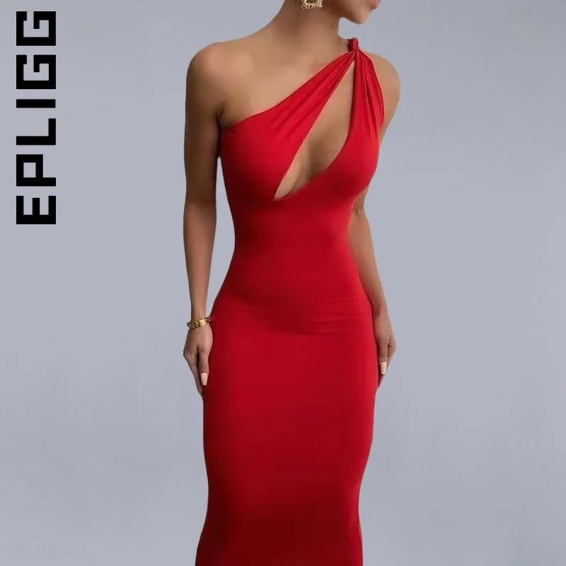 One Shoulder Sleeveless Women Dress Fashion Hollow Out Bodycon Sheath Midi Party Dresses All-Match Korean Vestidos Clothing
One Shoulder Sleeveless Women Dress Fashion Hollow Out Bodycon Sheath Midi Party Dresses All-Match Korean Vestidos Clothing