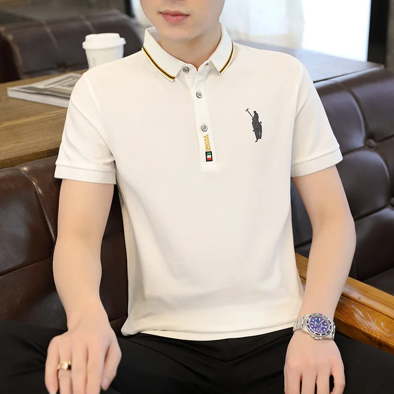 2023 Summer Men's New Trend Korean POLO Solid Cotton Polo Collar Short Sleeve Youth Business Casual Short Sleeve T-shirt
2023 Summer Men's New Trend Korean POLO Solid Cotton Polo Collar Short Sleeve Youth Business Casual Short Sleeve T-shirt