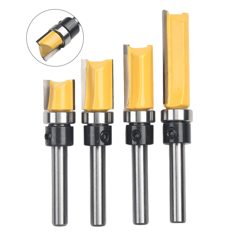 4pcs 1/4 Inch Shank Flush Trim Template Router Bit Straight End Mill Woodworking Milling Cutter For Wood Trimming Milling Cutter
4pcs 1/4 Inch Shank Flush Trim Template Router Bit Straight End Mill Woodworking Milling Cutter For Wood Trimming Milling Cutter