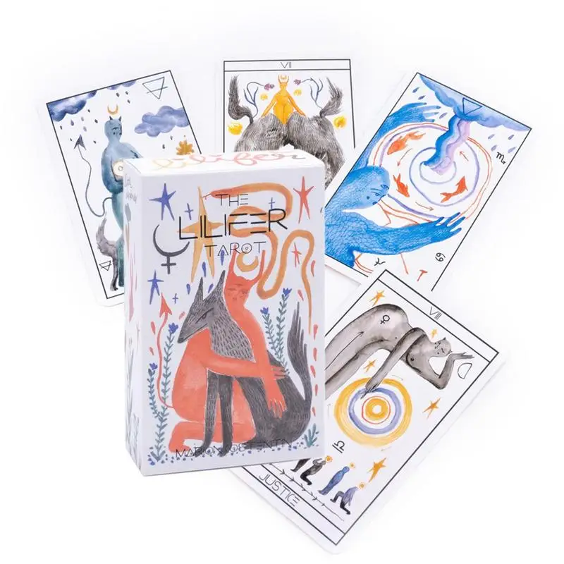 

Настольная игра Lilifer Tarot, настольная игра, карточные игры, предсказание удачи, гадания, карточки для всех уровней навыков, искусственная игра