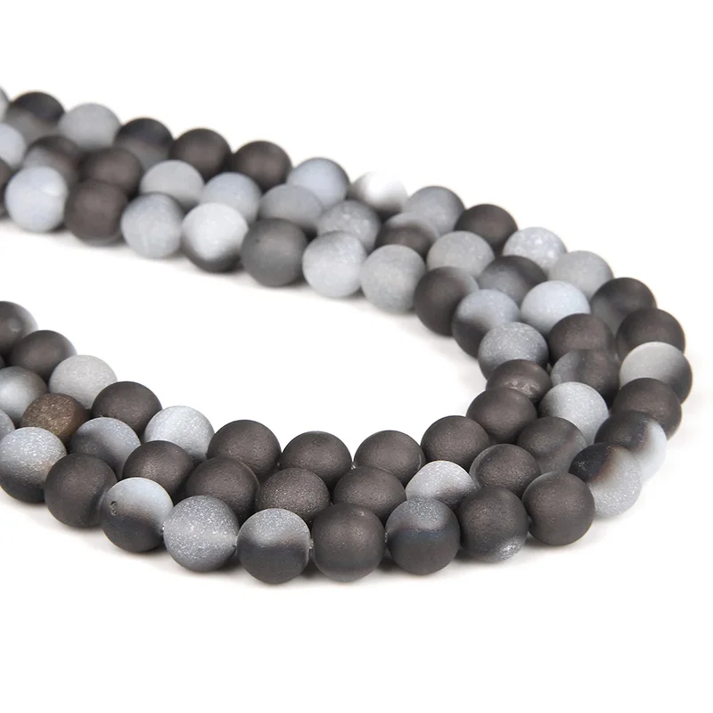 Plating Natural Black White Stone Beads Matte Agates Round Spacer Loose Beads For Jewelry Making DIY Bracelets Accessories Gifts
Plating Natural Black White Stone Beads Matte Agates Round Spacer Loose Beads For Jewelry Making DIY Bracelets Accessories Gifts