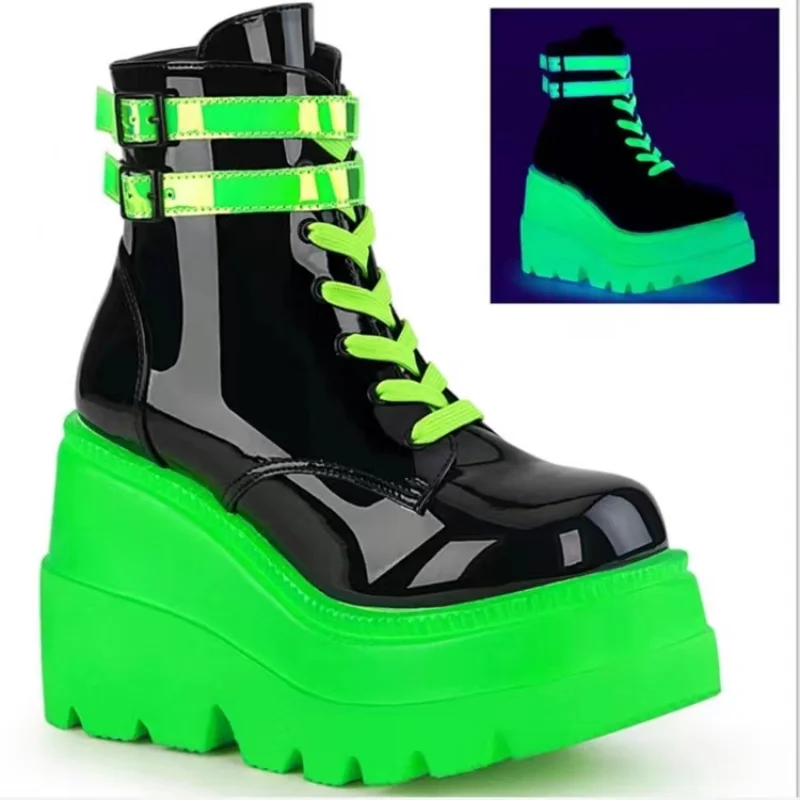 Winter Fashion High Platform Boots Leather High Wedges Ankle Boots Women 2021 New Female Punk Style High Heels Shoes for Woman
Winter Fashion High Platform Boots Leather High Wedges Ankle Boots Women 2021 New Female Punk Style High Heels Shoes for Woman