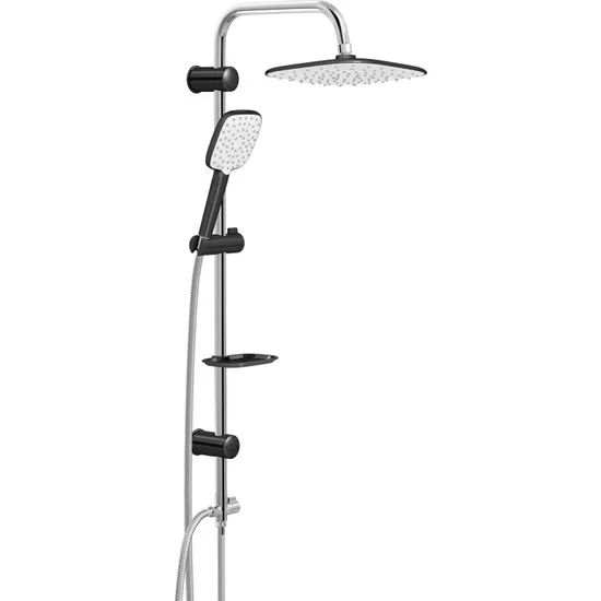 Черно-белая насадка для душа от дождя с полированным хромированным двухслойным шлангом 150 см, противонакидная термопластичная насадка ishower
Черно-белая насадка для душа от дождя с полированным хромированным двухслойным шлангом 150 см, противонакидная термопластичная насадка ishower