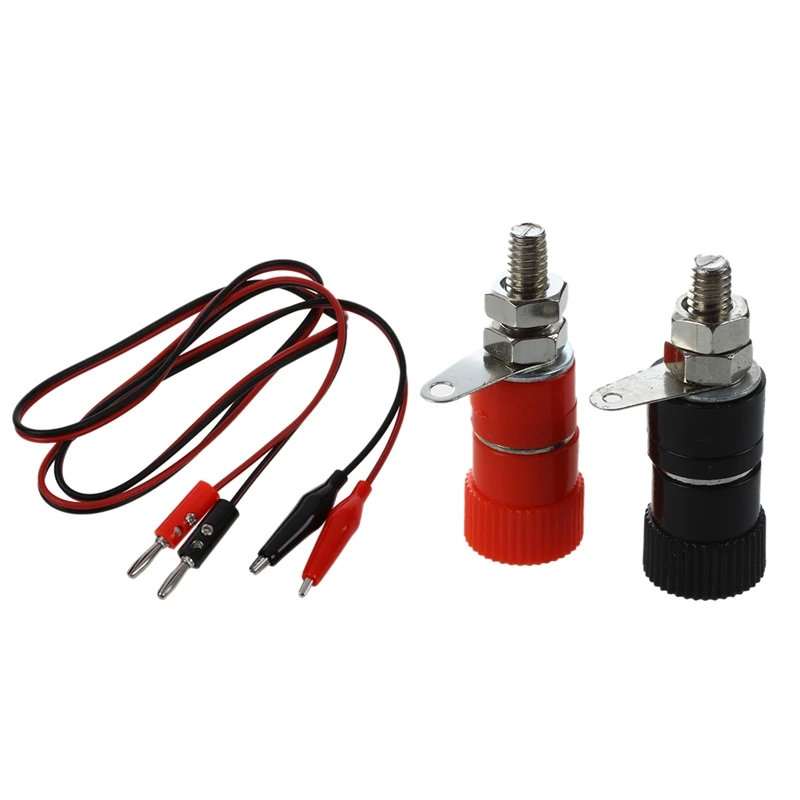 2 Pcs Red Black Banana Plugs To Alligator Clips Probe Test Cable 1M & 10 Pcs 3.8Mm Thread 4Mm Banana Plug Socket Binding Post Re 
2 Pcs Red Black Banana Plugs To Alligator Clips Probe Test Cable 1M & 10 Pcs 3.8Mm Thread 4Mm Banana Plug Socket Binding Post Re