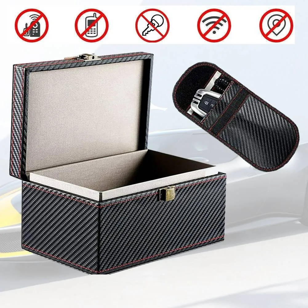 1 Set Car Key Signal Blocker Wooden Large Faraday Box PU Leather Signal Blocker Pouch RFID Keyless Entry Phone Key Fob Universal
1 Set Car Key Signal Blocker Wooden Large Faraday Box PU Leather Signal Blocker Pouch RFID Keyless Entry Phone Key Fob Universal