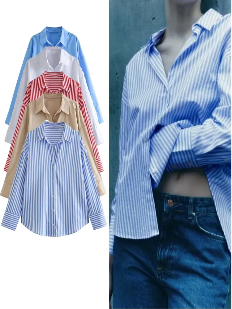 RDMQ 2023 Women's Fashion Blouse Tops Spring Summer Casual Loose Ladies Shirt Multi Color Single Breasted Long Sleeve Shirt
RDMQ 2023 Women's Fashion Blouse Tops Spring Summer Casual Loose Ladies Shirt Multi Color Single Breasted Long Sleeve Shirt