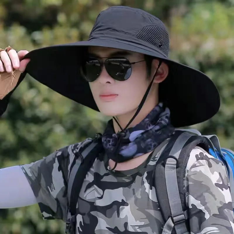 15CM Big Brim Waterproof Quick Dry Fabric Bucket Hat Men's Outdoor Sunscreen Sun Hat Summer Sun Hat Fishing Cap Mountaineering
15CM Big Brim Waterproof Quick Dry Fabric Bucket Hat Men's Outdoor Sunscreen Sun Hat Summer Sun Hat Fishing Cap Mountaineering