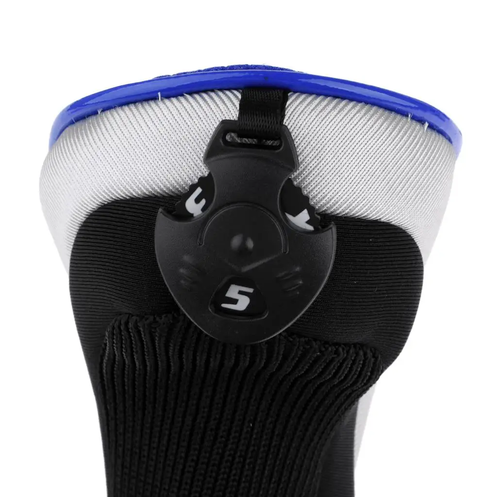

Golf Hybrid UT Club Head Cover Headcover & Adjustable Number Tag 5 7 , Durable & Portable - Blue, 2 Pieces