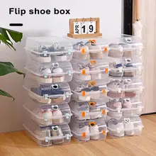 Organized Shoe Storage Box Space-saving Transparent Shoe Storage Boxes with Ventilation Holes Organizers for Home Closet Plastic