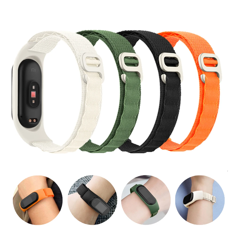 

Alpine Loop Strap for Xiaomi Mi Band 6 5 4 3 Band Nylon Bracelet Watchband for Xiaomi Mi Band 5 6 3 4 Miband 6 Strap Wristband