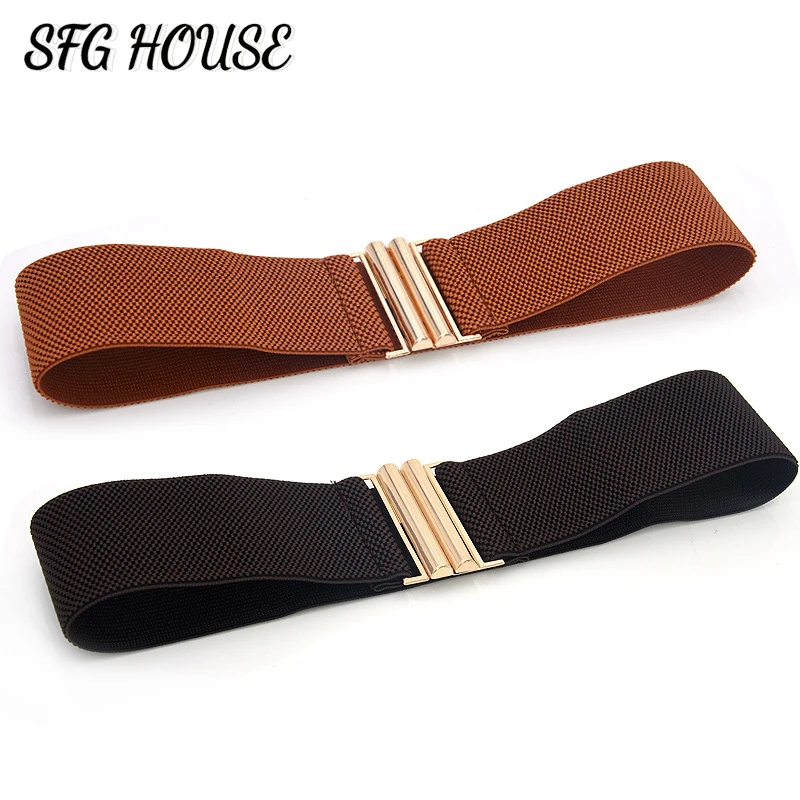 Gold Metal Buckle Women Elastic Waist Belt Wide Corset Fabric Cummerbunds Strap Fashion Elegant Dress Waistband Waist Belt Strap
Gold Metal Buckle Women Elastic Waist Belt Wide Corset Fabric Cummerbunds Strap Fashion Elegant Dress Waistband Waist Belt Strap